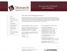 Tablet Screenshot of monarchregservices.ca